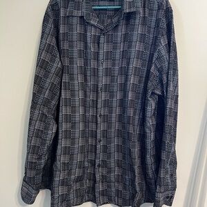 Tasso Elba Multicolor Plaid Button Down Shirt